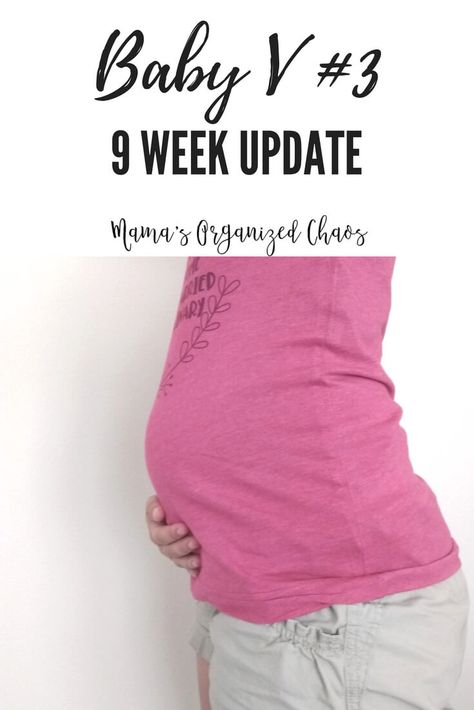 Baby V #3- 9 Week Pregnancy Update | Mama's Organized Chaos    Symptoms, aversions, cravings and more.     #pregnancy #pregnant #9weeks #bump 9 Week Pregnancy, 9 Weeks Pregnant Belly, Baby Bump Progression, 9 Weeks Pregnant, 5 Weeks Pregnant, Toddler Parenting, Pregnancy Bump, Third Pregnancy, Baby Schedule