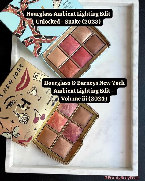 Let’s compare my entire Hourglass palette collection against the new 2024 palettes - Part Two (remember to save this post!) Hourglass & Barneys New York Ambient Lighting Edit - Volume 3 (2024) Finishing Powder Eternal Light Blush Lucid Glow Blush Mood Exposure Highlighter Infinite Strobe Light Blush At Night Bronzer Lunar Bronze Hourglass Ambient Lighting Edit Unlocked - Lotus Flower (2024) Highlighter Gilded Strobe Light Blush Desert Flush Finishing Powder Eternal Light Highlig... Hourglass Palette, Eternal Light, Hourglass Ambient, Strobe Light, Finishing Powder, Strobe Lights, Barneys New York, Strobing, Makeup Products