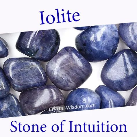 Iolite Spiritual Properties: Stone of Intuition - Reiki Gem Wellness Iolite Crystal Meaning, Iolite Crystal, Iolite Jewelry, Libra Sagittarius, Crystal Healing Chart, Iolite Stone, Sagittarius Taurus, Earth Gift, Vision Quest