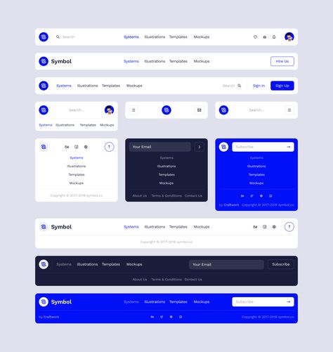 Navbar Design Website, Website Navigation Design, Webpage Design Layout, Website Navigation, Blue Website, Ui Design Dashboard, Ux App Design, Style Guide Design, Footer Design