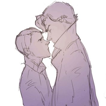 Angry Johnlock Kiss (gif) by ??? // Ohmygod I love thiiiiissss. Johnlock Fanart, Sherlock Holmes John Watson, Lara Pulver, Amanda Abbington, Sherlock Holmes Bbc, Sherlock 3, Sherlock Fanart, Sherlock Fandom, Sherlock John