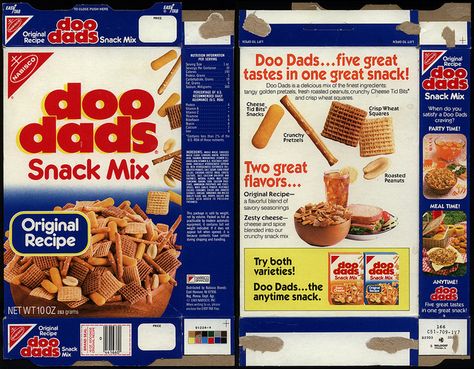 Nabisco - Doo Dads snack mix box - 1989 | Flickr - Photo Sharing! 80s Food, Discontinued Food, Snack Mix Recipe, Pretzel Snacks, Barbie Food, Cheese Crisps, Snack Mix Recipes, Retro Recipes, Snack Mix