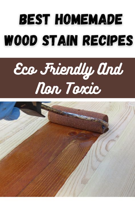 Looking to stain your wood projects in a more eco-friendly and non-toxic way? Check out these homemade wood stain recipes that will give your project the perfect finish. From coffee to tea, there's a recipe for everyone! Homemade Wood Stain Recipes, Staining Wood With Coffee, Coffee Stained Wood, Dye Wood With Food Coloring, Coffee Wood Stain, Vinegar Stain Wood, Minwax Water Based Stain Colors, Staining Wood With Food Coloring, Minwax Driftwood Stain On Pine