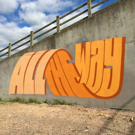 Multi-Layered Lettering Challenges the Aesthetics of Graffiti in New Works by Pref | Colossal Street Art, Graffiti, Orange, Wall, Art