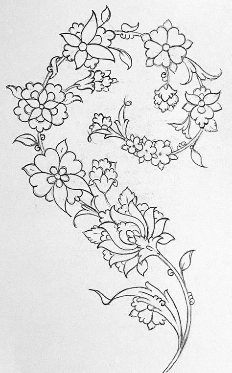 Simple Wall Paintings, Islamic Design Pattern, Persian Calligraphy Art, Doodle Art Flowers, Beautiful Flower Drawings, Illumination Art, Flower Art Drawing, Graph Paper Art, Islamic Art Pattern