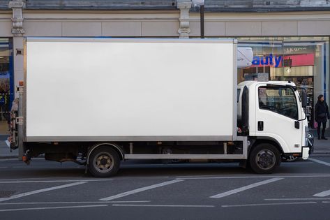 Free Delivery Cargo Truck Mockup PSD - PsFiles Van Signage, Delivery Trucks, Transport Truck, Cargo Truck, Billboard Mockup, Design Mockup Free, Delivery Truck, Mockup Downloads, Cargo Van