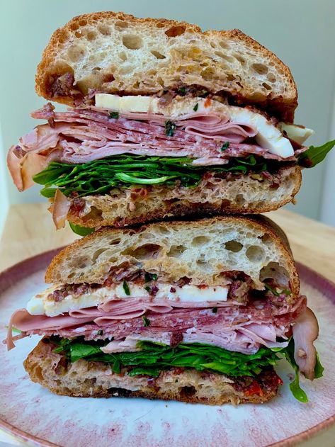 Sandwich With Sourdough Bread, Weekend Recipes, Sandwhich Recipes, Italian Market, Gourmet Sandwiches, Work Lunches, Olive Tapenade, Delicious Sandwiches, Tapenade