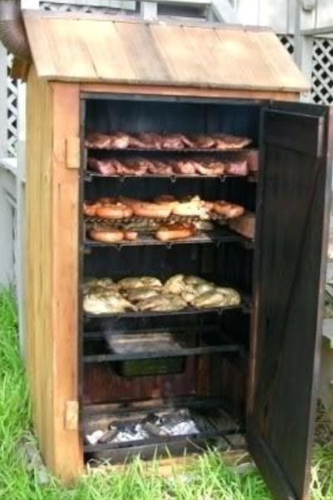 How to make a homemade smoker? Read here: https://smokegears.com/make-homemade-smoker/  #how #howto #howtomake #homemade #smoker #homemadesmoker #homemadesmokers #homemadesmokersworkbest #homemadesmokergrill #homemadesmokersrock #bbq #barbecue #smokegear #smokegears Diy Bbq Smoker How To Build, Smoker Plans How To Build, Diy Meat Smoker, Building A Smoker, Diy Bbq Smoker, How To Make A Smoker, Diy Smoker Grill, Diy Smoker Homemade, Meat Smoker Build