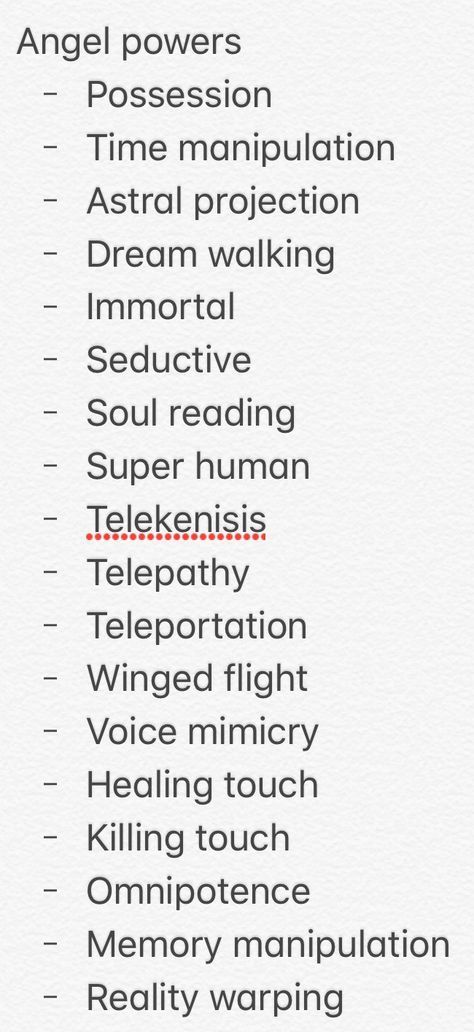 Superpowers To Give Your Characters, Supernatural Powers Magic, Supernatural Powers Aesthetic, Tired Guy Reference, Scary Powers Ideas, Power Mimicry Aesthetic, Type Of Powers, Powers To Give Your Ocs, Angel Story Ideas