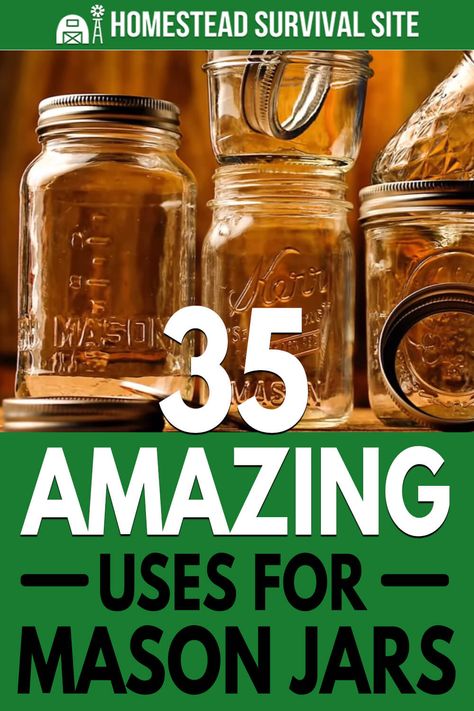 To realize the many ways you can use a mason jar, you just have to think outside the jar. They’re inexpensive and you can find them at most stores. #homesteadsurvivalsite #masonjars #repurpose #upcycle #frugal Mason Jar Repurpose, Canning Jar Ideas, Ways To Use Mason Jars, Storing Mason Jars, Mason Jar Uses, Mason Jars Ideas, Mason Jar Storage Ideas, Canning Jars Crafts, Half Gallon Mason Jars