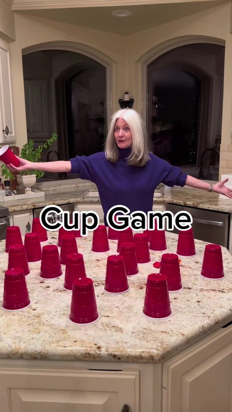 Prize Party Games, Games With Family Ideas, Christmas Cup And String Game, Musical Flip Cup Game, Christmas Games For 4 People, Cups Games For Adults, Red Solo Cup Games For Adults, Whats Under The Cup Game, Adult Women Party Games