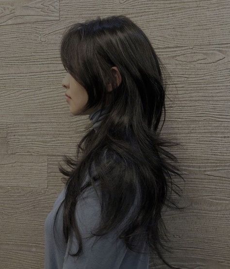 Long Hair Wispy Layers, Wispy Long Hair, Bangs Wispy, Haircut Bangs, Octopus Haircut, 2000s Hair, Hair Perm, Butterfly Haircut, 2023 Hair