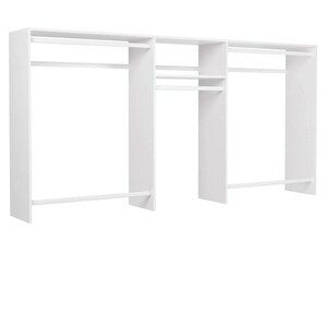 Easy Track 8-ft W x 7-ft H White Wood Closet Kit at Lowes.com