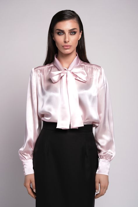 Satin blouse outfit