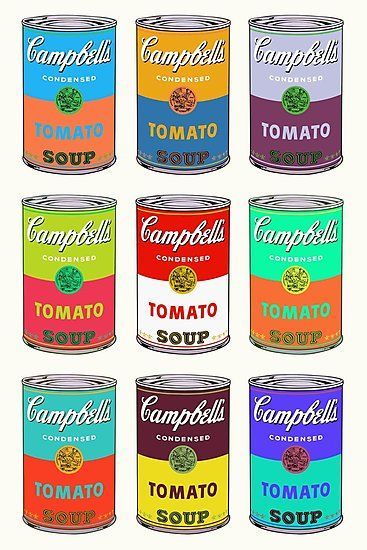 Andy Warhol Soup Cans, Fantasy Football Gifts, Warhol Pop Art, Campbell's Soup Cans, Andy Warhol Pop Art, Pop Art For Kids, Pop Art Collage, Warhol Art, Campbell Soup