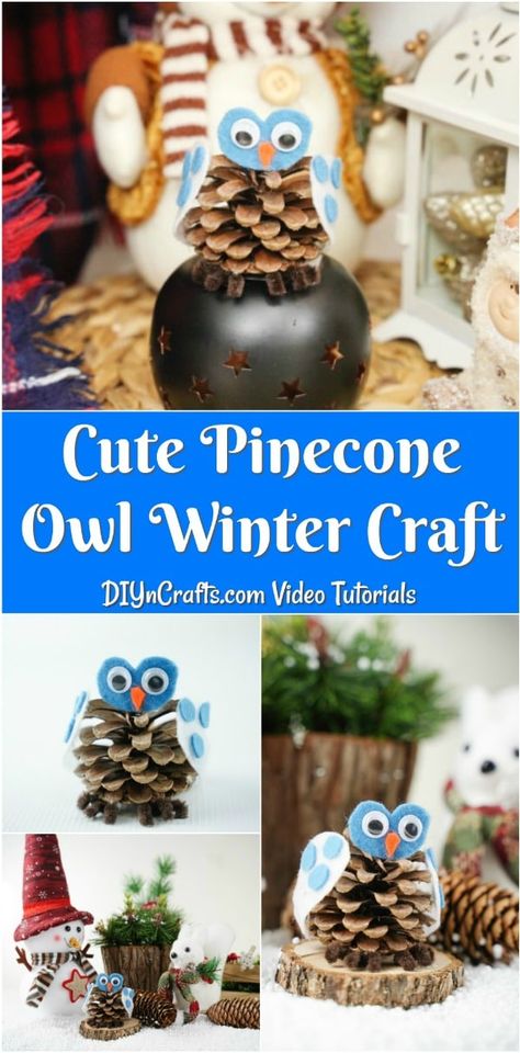 Pine Cone Owl Decor Winter Craft is an easy kids winter craft idea that uses pinecones, felt, and glue to create this cute little animal to add to your mantle. #wintercraft #kidscrafts #owls #owlcraft #pineconecraft #diypineconecraft Peppermint Oreo Truffles, Home Smell Like Christmas, Pinecone Owls, Budget Inspiration, Smell Like Christmas, Pinecone Crafts Kids, Jar Decorations, Diy Decoration Ideas, Budget Living