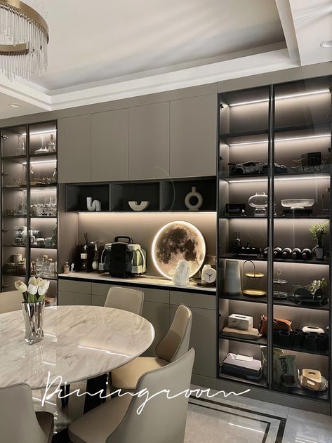 Bar Unit Design Modern, Crockery Cabinet Design Dining Rooms, Luxury Crockery Unit Design, Dining Room Cabinet Ideas Modern, Luxury Crockery Unit Design Modern, Organizing On A Budget, Crockery Unit Design Dining Rooms, Crockery Cabinet Design, Display Cabinet Modern