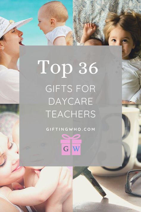 Being a daycare teacher is a tough gig! Taking care of other peoples little humans all day is no easy feat and dammit they deserve a nice gift every now and then! On this list of gifts for daycare teachers we cover gifts they will use for work and also some little goodies to enjoy on their much needed days off. Pair the gift with your sincere thanks for their ongoing support of your children and they will be forever grateful! #giftideas Preschool Director Gifts, Gifts For Daycare Teachers Goodbye, Nursery School Teacher Gifts, Teacher Appreciation For Daycare Workers, Infant Teacher Gifts, Teacher Gifts Daycare, Leaving Daycare Gift For Teacher, End Of Daycare Gift For Teacher, Infant Teacher Appreciation Gifts