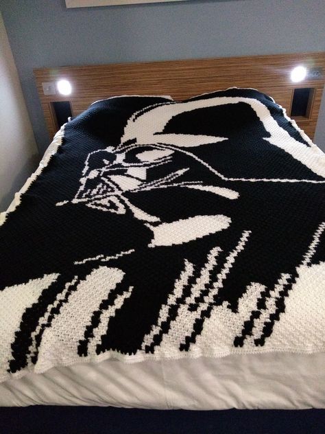 Darth Vader Crochet Blanket, Crochet Blanket Star Wars, Star Wars Crochet Blanket Patterns Free, Crochet Star Wars Blanket, Star Wars Alpha Pattern, Star Wars Blanket Crochet Pattern, Star Wars Crochet Patterns Free, Star Wars Crochet Blanket, Star Wars Blanket Crochet