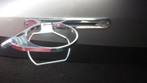 Horizontal Billet Aluminum Single Slide Out Beverage Holder | Santanainteriors.com Auto Gadgets, Ford Mustang Interior, Motorcycle Cup Holder, 1981 Corvette, Jetta Mk1, Mini Trucks 4x4, Mustang Interior, Singer Vehicle Design, Saturn Sky