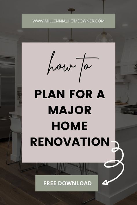 Wondering how to prepare for home renovations? Start with this home renovation budget template from Millennial Homeowner! This free renovation planner template works in Excel or Google Sheets & can be used for budgeting small DIY and home improvement projects or for a whole home renovation. Predict home maintenance costs w/ a calculator so you can stay on budget. Whether you're planning a DIY bathroom makeover, handyman projects or updating a fixer upper, this template is for you! - Finance House Renovation Planner, Home Renovation Checklist, Home Renovation Budget, Family Budget Planner, Renovation Plan, Remodeling Hacks, Home Organization Binders, Home Renovation Costs, Renovation Planner