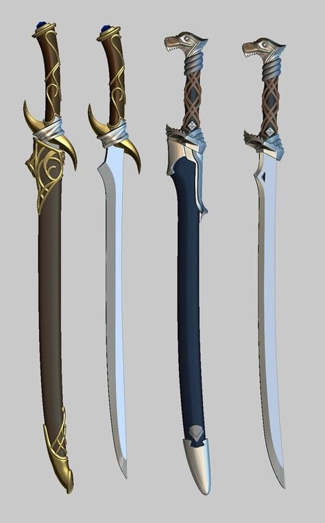 Dual Blades Concept Art, Dual Swords, Fantasy Blade, Android Art, Types Of Swords, Dungeons And Dragons Classes, Fantasy Props, Cool Swords, Arm Armor