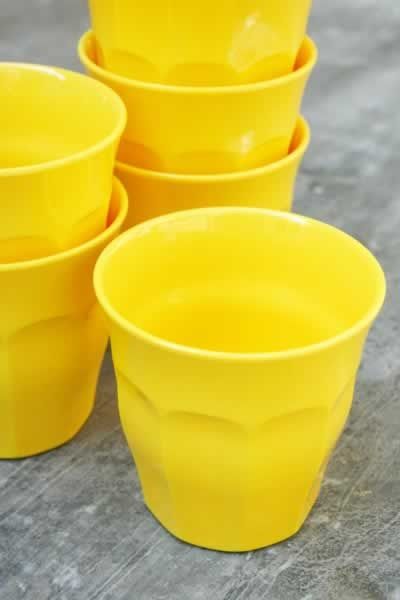 Melamine Cups, Yellow Cups, Quirky Home, Rockett St George, Yellow Room, Yellow Houses, Jaune Orange, Yellow Brick Road, Yellow Kitchen