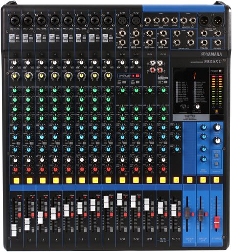 16-channel Analog Mixer with 10 Microphone Preamps, 4 Dedicated Stereo Line Channels, 4 Aux Sends, EQ, 1-knob Compressors, and Digital Effects Usb Case, Audio Mixers, Sound Engineer, Professional Audio, Equalizer, Flexible Design, Audio Mixer, Dj, Audio