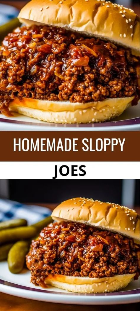 Homemade Sloppy Joes Home Made Sloppy Joes, Original Sloppy Joe Recipe, Spicy Sloppy Joe Recipe, Homemade Manwich, Spicy Sloppy Joes, Ground Turkey Sloppy Joes, Best Sloppy Joe Recipe, Crock Pot Sloppy Joes, Healthy Sloppy Joes