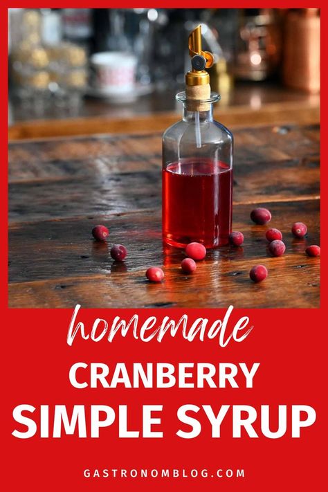 Elevate your drinks with our homemade Cranberry Simple Syrup! Perfect for cocktails or mocktails, this tart and sweet syrup is a game-changer. Learn the easy recipe and add a festive twist to your beverages. Click here to get started and save for later!