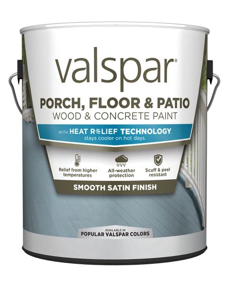 Concrete Cleaner, Concrete Floor Coatings, Valspar Colors, Patio Cooler, Porch Paint, Valspar Paint, Porch Floor, Floor Paint, Porch Flooring