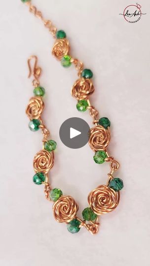 13K views · 921 reactions | rose chain link with beads | Making simple bracelets for beginner | rose chain link with beads  #shortsvideo #handmade #diy #art | By Lan Anh HandmadeFacebook Wrapping Stones, Beads Making, Wire Jewelry Designs, Wire Wrapping Stones, 10k Views, Simple Bracelets, Rose Gold Chain, Needle Work, Diy Crafts Jewelry