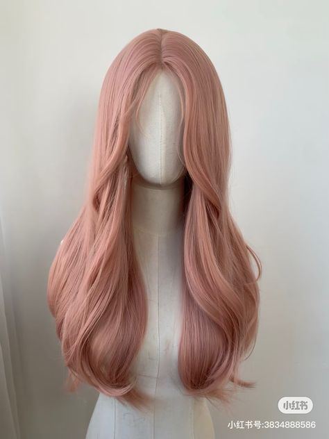 Peach Pink Hair, Pale Pink Hair, Kpop Hair Color, Hair Style Korea, Hair Inspiration Long, Kpop Hair, Dyed Hair Inspiration, Cosplay Hair, Hair Stylies