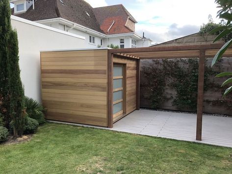 Posh Sheds, Patio Courtyard, Shed Garden, Modern Shed, Wooden Garage, Large Sheds, Garden Workshops, Patio Storage, Covered Pergola