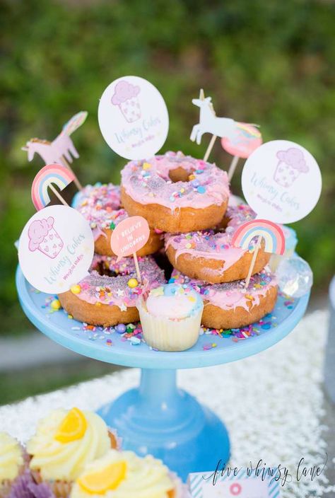 The donut tower birthday cake at this Bakery Play Date Party is amazing!! See more party ideas and share yours at CatchMyparty.com #catchmyparty #partyideas #donuts #donut #donutparty #donutbirthdaycake #donutcake Bakery Playhouse, Donut Tower Birthday, Donut Birthday Cake, I Believe In Unicorns, Donut Tower, Train Birthday Party, Donut Cake, Donut Birthday Parties, Girl Bday Party