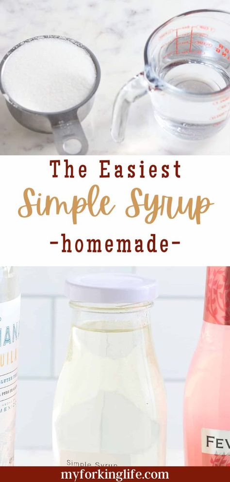 Say goodbye to store-bought simple syrup and make your own at home! This recipe is easy to follow and perfect for adding sweetness to your favorite cocktails or desserts. How To Make Simple Syrup For Cakes, Making Simple Syrup, Canning Simple Syrup, How To Make Simple Syrup For Drinks, How To Make Simple Syrup, Recipe For Simple Syrup, Diy Simple Syrup, Sugar Free Simple Syrup Recipe, Simple Syrup For Coffee