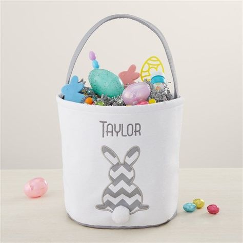 Grey Easter Bunny Personalized Soft Easter Basket Easter Basket Items, Personalization Mall, Coloring For Boys, Bunny Silhouette, Kids Easter Basket, Diy Crafts Life Hacks, Grey Bunny, Personalized Easter Basket, The Easter Bunny