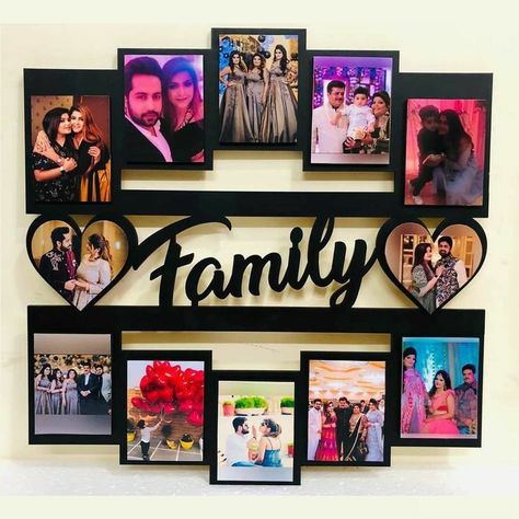 Family Photo Collage Ideas, Family Photo Frame Ideas, Big Photo Frame, Photo Frame Ideas, Family Photo Frame, Photo Frame Crafts, Photo Frame Decoration, Frame Wall Collage, Family Photo Wall