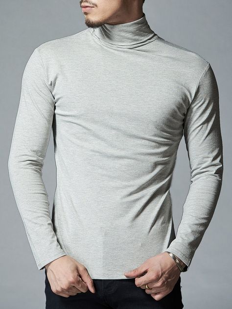 High Neck Stretch Long Sleeve T-shirt , #Sponsored, #Stretch, #Neck, #High, #shirt, #Sleeve #affiliate Stretch Neck, Cheap Mens Fashion, Neck Stretches, Women's Cover Up, Mens Clothes, Cheap Fashion, Fitness Trainer, Online Clothing Stores, Style Board