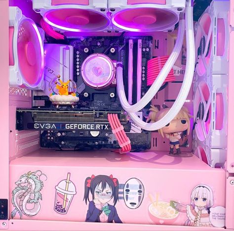 #pinkpc #mochipc #pink #kawaii #nintendo #nintendogirl Pink Pc, Kawaii Nintendo, Pc Games Setup, Gaming Desk Setup, Kawaii Games, Pc Gaming Setup, Otaku Room, Gamer Room Decor, Video Game Room Design