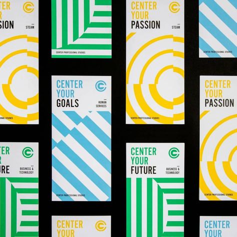 @morgstephens wrote about her project: “Bold, graphic line patterns speak to the different pathways visually, while bright colors and direct, encouraging language create a final look that has this brand on the path to success.” We’ve got nothing else to do, but agree and admire the austere simplicity of geometry & concept-matching colors. . #thedesignest #thedesignestblog #design #graphicdesign #art #graphicart #inspiration #lines #geometry #project #visualization #printdesign #studies Leading Lines Graphic Design, Irregular Pattern Design, Design Language Inspiration, Fluid Design Graphics, Woven Graphic Design, Brand Pattern Design Visual Identity, Modern Graphic Patterns, Line Graphic Pattern, Lines Graphic Design