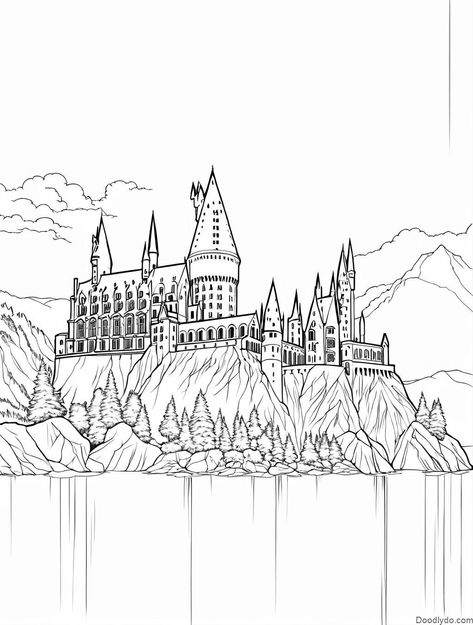 Printable Harry Potter Coloring Pages Check more at https://doodlydo.com/printable-harry-potter-coloring-pages/ Hogwarts Coloring Pages, Harry Potter Coloring Pages Printables, Harry Potter Colouring Pages, Dinosaur Coloring Pages For Kids, Printable Harry Potter, Harry Potter Coloring Book, Merry Christmas Coloring Pages, Harry Potter Coloring Pages, Christmas Coloring Pages For Kids