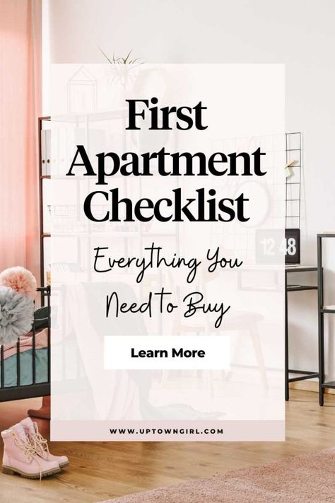 It's time to move into your first apartment and you need all the essentials. Stocking up for every room can be overwhelming. We've taken the liberty of creating a first apartment checklist by room to help you shop for everything necessary for a functional apartment. Apartment Moving Checklist, Apartment Checklist Essentials, College Apartment Checklist, Apartment Essentials List, First Time Moving Out, Moving Out Checklist, Functional Apartment, New Apartment Essentials, Apartment Essentials Checklist