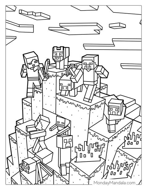 Minecraft Colouring Pages, Minecraft Worksheets Free Printable, Gaming Coloring Pages, Boys Colouring Pages, Gambar Minecraft, Minecraft Colouring, Colouring Pages For Boys, Coloring Pages Minecraft, Minecraft Coloring Pages Free Printable