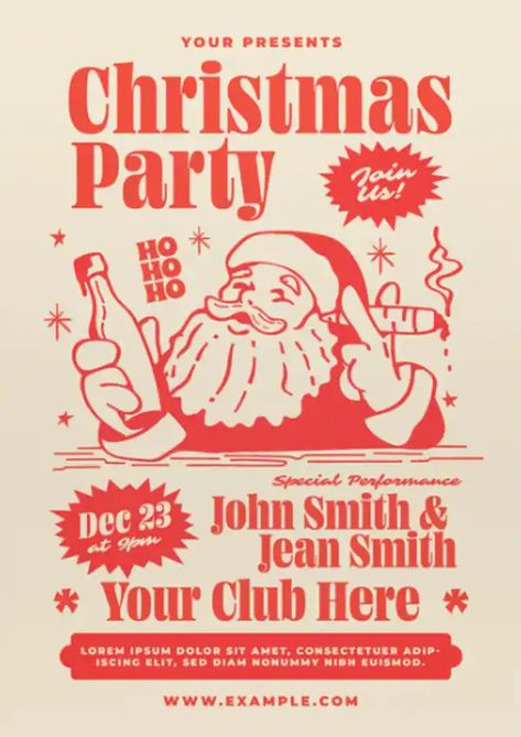 Download the Christmas Party Flyer Template for Photoshop! - Christmas Flyer, Club & Party, Flyer Templates, Holiday & Event Flyer, Seasonal Flyer - #ChristmasFlyer, #ClubParty, #FlyerTemplates, #HolidayEventFlyer, #SeasonalFlyer - Holiday Party Poster, Holiday Market Flyer, Club Flyers Design, Christmas Event Flyer, Christmas Event Design, Christmas Branding Design, Christmas Market Poster, Event Flyer Design Layout, Christmas Graphics Design