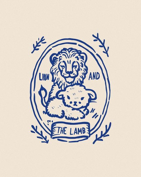 Noah Ramundal | Lion and The Lamb🦁🐑 (SOLD🔥) Download my mockups from my mockup pack. Easily drag and drop your designs to make them look like realistic… | Instagram Christian Iconography Art, Lion And Lamb Drawing Simple, Christian Logos Design, Biblical Line Art, Made In The Image Of God, Bible Sketches Art, Bible Graphic Design, Christian Poster Design, Christian Clothing Brands