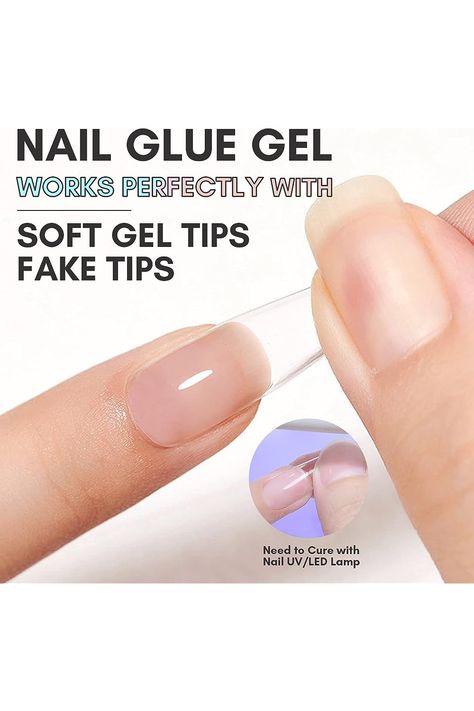 Makartt Gel Nail Glue, 3 in 1 Gel Tips Nail Glue for Acrylic Nail Extension Super Strong Adhesive Bond Long Lasting Brush on Nail Glue Gel for Nail Tips Base Coat Slip Solution,Curing Needed Nails Uv Gel, Nail Glue Gel, Nail Base, Nail Base Coat, Nail Soak, Gel Glue, Gel Nail Extensions, Gel Nail Tips, Gel Tips