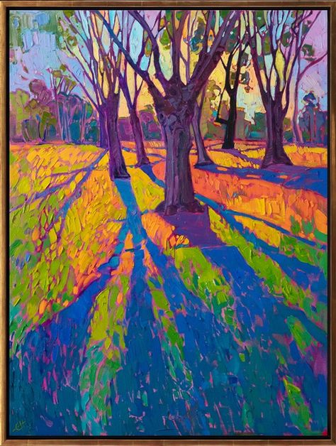 Arbor of Light - Official Website Erin Hanson, Contemporary Impressionism, Impressionism Painting, Abstract Art Landscape, Colorful Landscape, Pastel Art, Tree Art, In The Fall, Tree Painting