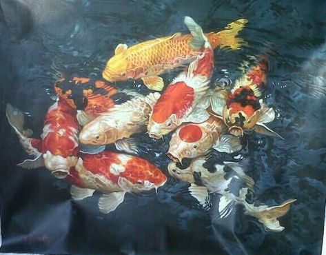 Koi Painting, Selling Paintings, Realism Painting, Photorealism, Fish Painting, Art Buyer, Koi Fish, Modern Painting, Acrylic Painting Canvas