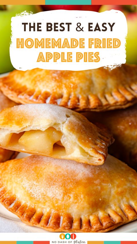 Craving a cozy dessert? Try Homemade Fried Apple Pies! The perfect blend of tart Granny Smith and sweet Honeycrisp apples, wrapped in flaky pastry, and fried to golden perfection. Top it off with a sweet glaze for the ultimate treat. Get the recipe now and satisfy your sweet tooth today! Frozen Apple Recipes Desserts, Homemade Fried Apples, Amish Fried Pies, Granny Apple Recipes, Fried Pies Recipe Crusts, Recipes Using Granny Smith Apples, Fried Apple Pies Using Canned Biscuits, Apple Fried Pies, How To Make Fried Apple Pies